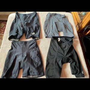 Lot of 4 padded cycling shorts